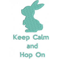 Stickdatei - Keep calm and Hop on 1